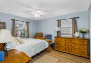 Every window in the home provides pleasing views of oak trees and open garden space