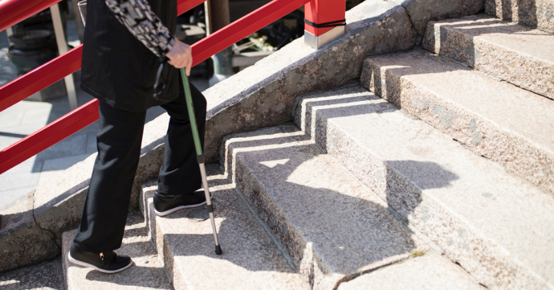 seniors and stairs