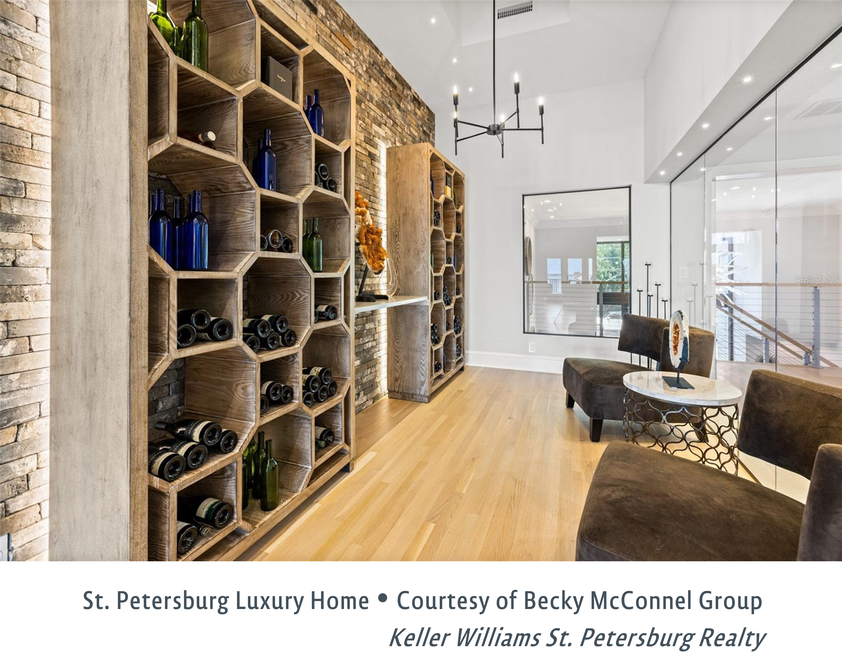 luxury real estate wine room