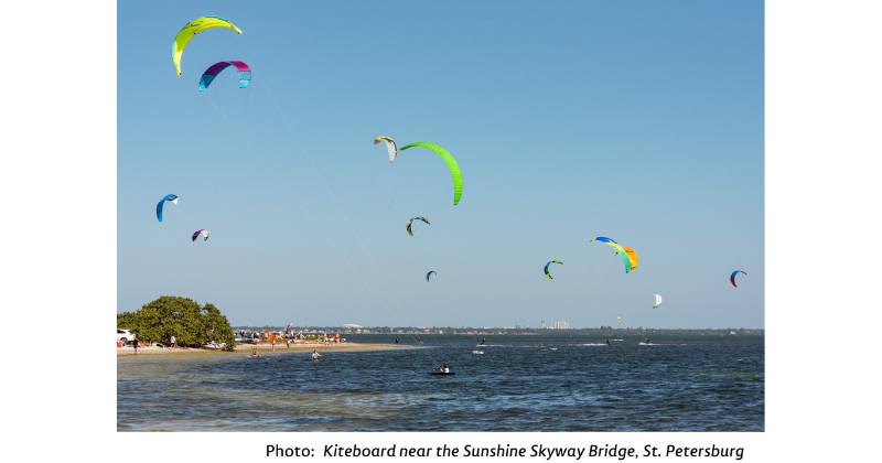 Sunshine Skyway Bridge Kiteboarding