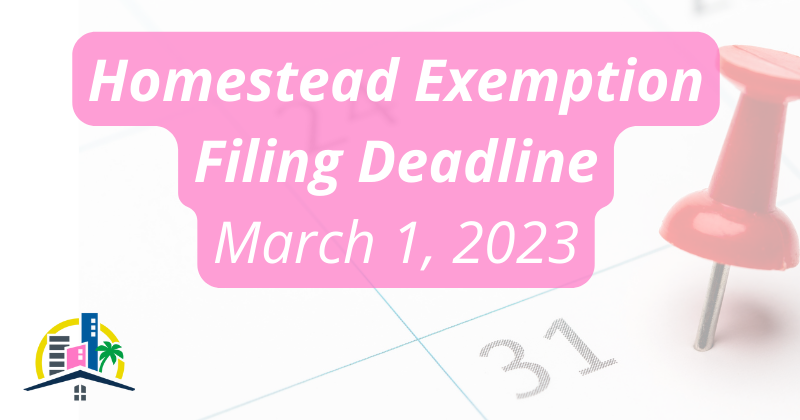 Florida Homestead Exemption Filing Deadline